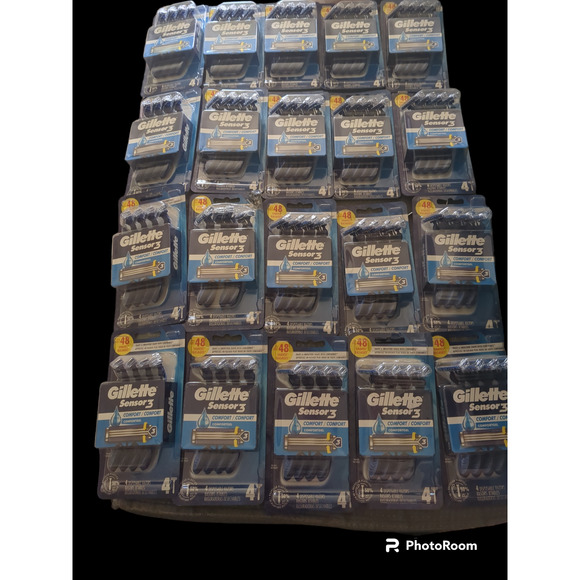 20 4ct Gillette sensor 3 comfort gel mens disposable razors #1250